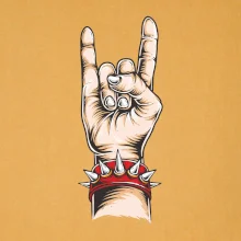 Rocková ruka s náramkem