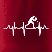 EKG stolní tenista stojící