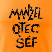 Manžel otec šéf - nápis štětkou (Pecka design)