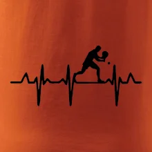 EKG stolní tenista stojící