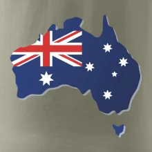 Austrálie - vlajka mapa