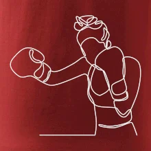 Žena boxerka jedním tahem