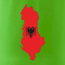 Albánie mapa a znak