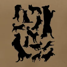 Border kolie siluety