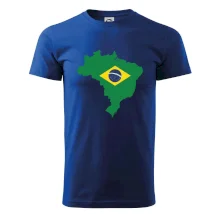 Brazílie vlajka v mapě