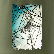 Barevné nebe - stožáry vysokého napětí