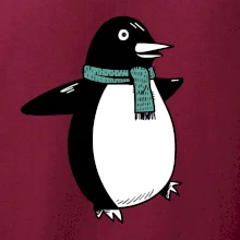 Tučňák se zelenou šálou