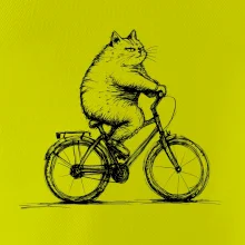 Tlustá kočka  na kole