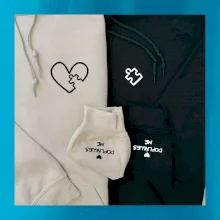 Párova mikina - srdce puzzle doplňuješ mě