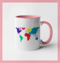 Světové kontinenty bez názvů - barevné