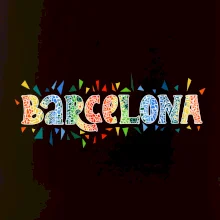 Barcelona Barevný nápis
