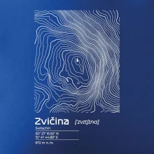 Zvičina - vrstevnice v obdélníku
