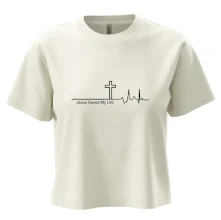 Jesus Saved My Life kříž ekg