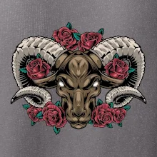 Hlava berana s růžemi