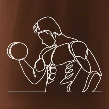 Fitness muž jedním tahem