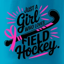Just a girl who loves field hockey černo růžové