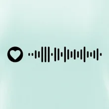 Zamilovaný Spotify kód na prsu