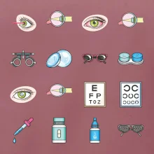 Oční lékař ikony