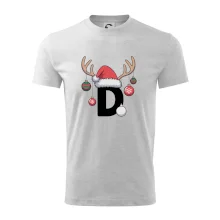 Vanoční rodinná trička - písmeno a čepice