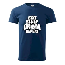 Eat sleep drum repeat - minimalistický bubenický slogan