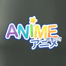 Anime nápis duhový