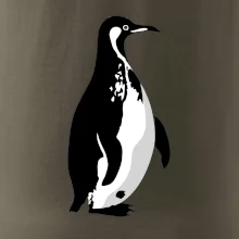 Tučňák černobílý z boku