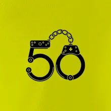 Narozeninové tričko pro policajta - pouta 50