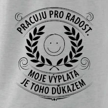 Pracuju pro radost. moje výplata je toho důkazem