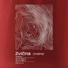 Zvičina - vrstevnice v obdélníku