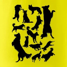 Border kolie siluety