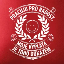 Pracuju pro radost. moje výplata je toho důkazem