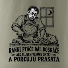 Řezník vzhůru od tří a porcuju prasata