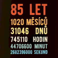 Narozeniny 85 přepočet času