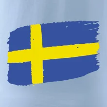 Švédsko vlajka štětkou