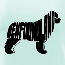 Novofundlandský pes - nápis v tělě