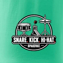 Snare kick hi-hat opakovat - bubenické trio