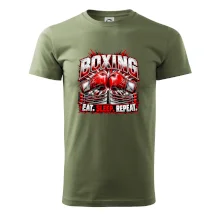 Boxerské rukavice v ringu eat sleep repeat
