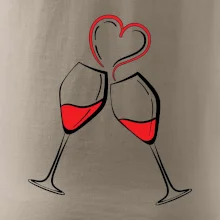Víno je láska jednoduchý nákres