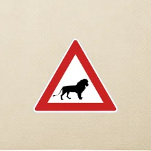 Dopravní značka - Pozor lev