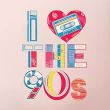 I love 90s - srdce a kazeta
