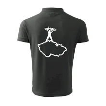 Mapa ČR - cyklista na prsou