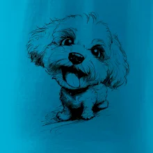 Černobílá karikatura Bišonek