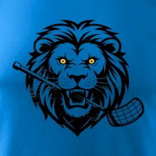 Floorball - Lev s hokejkou v tlamě