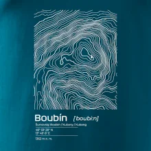 Boubín - vrstevnice v obdélníku