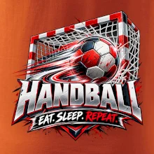 Házenkářský míč v brance eat sleep repeat
