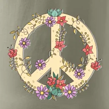Peace symbol pískový
