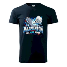 Badmintonová raketa s košíčkem eat sleep repeat