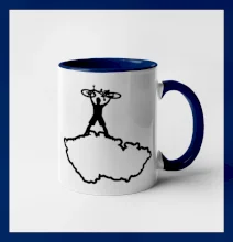 Mapa ČR - cyklista na prsou