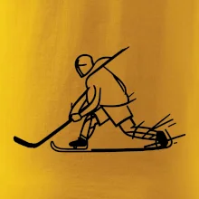 Kreslený hokejista tučnou fixou