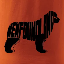 Novofundlandský pes - nápis v tělě